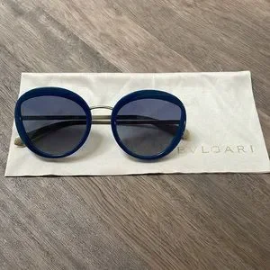 BULGARI ROUND NAVY BLUE SUNGLASSES Bulgari Women main image 4